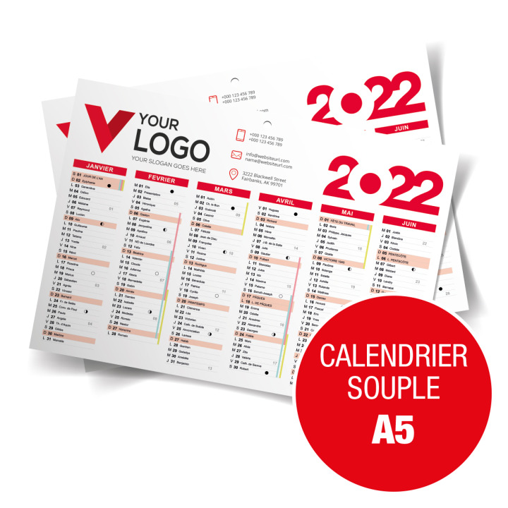 Calendriers Souple A5